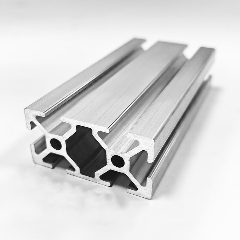 2550 Industriell aluminiumsprofil 25×50 mm rektangulært tverrsnitt 6 mm sporbredde Flerspors forsterket struktur