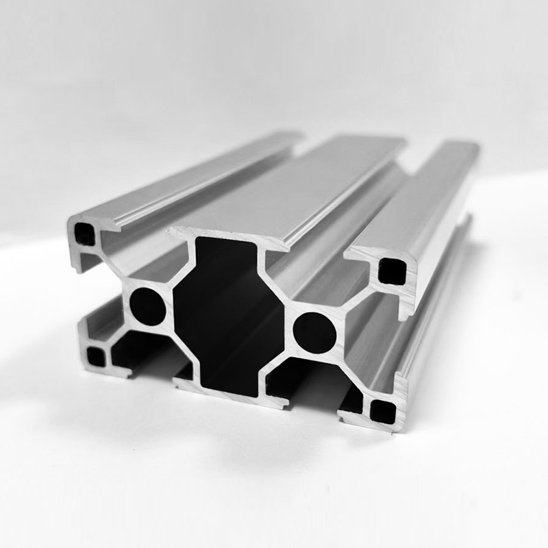 HS-8-3060L lett 30*60 T-spor aluminiumsprofil, 1,4 mm veggtykkelse, Φ7 hulldiameter sølv industrialuminium