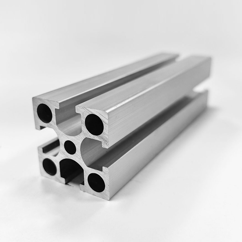 HS-6-3030GU Fortykket firkantspor 3030 aluminiumsprofil, 6,5 mm sporbredde, 2,3 mm veggtykkelse Sølv industrialuminium