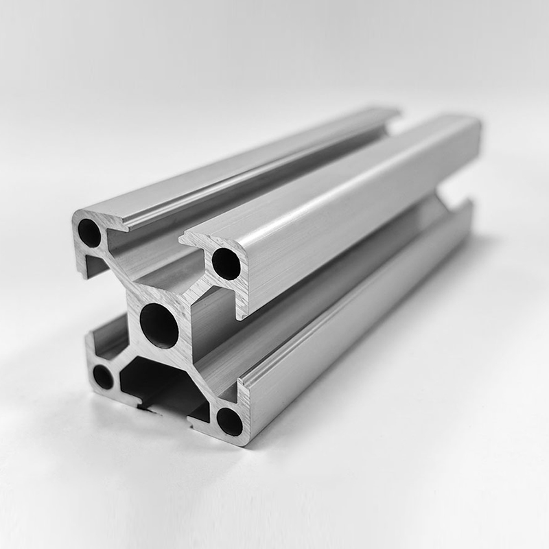 HS-8-3030A høystyrke 3030 T-spor aluminiumsprofil, 2,0 mm veggtykkelse sølv industrialuminium
