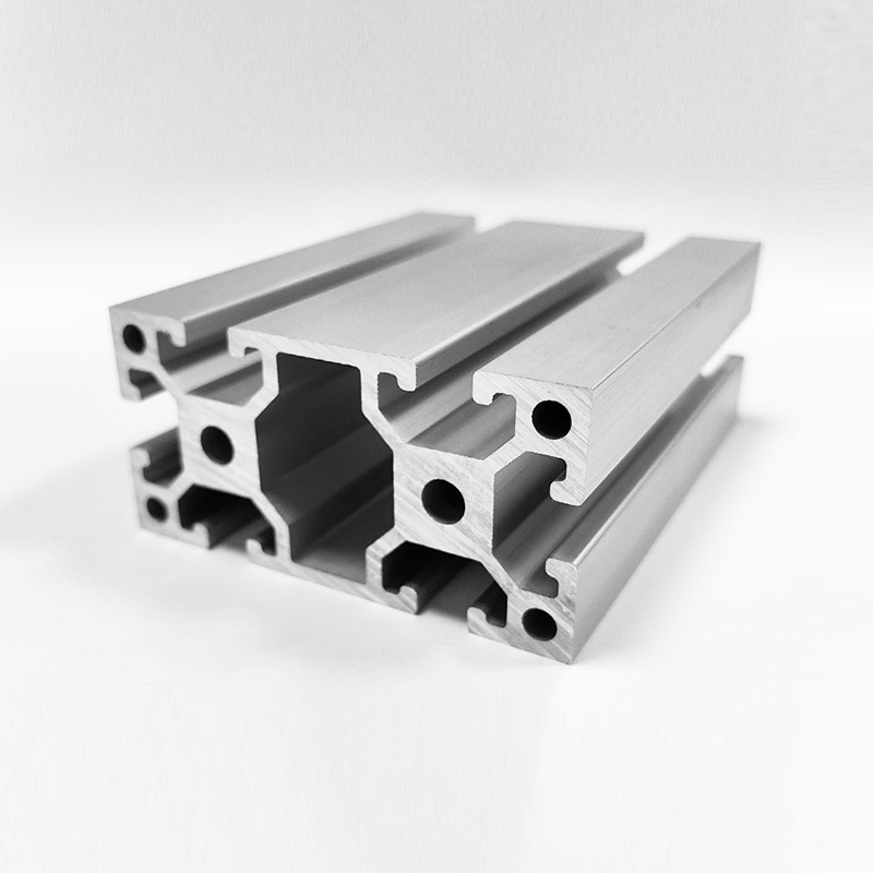 HS-8-4080FW fortykket fleksibel T-spor industrialuminiumsprofil, tilpassbar sølv industrialuminium