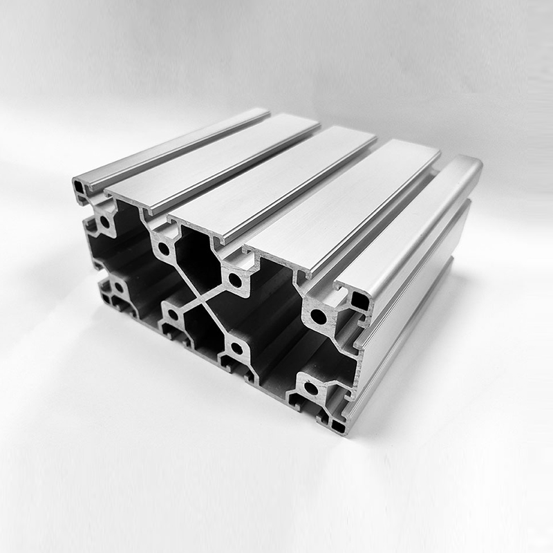 HS-8-80160 Ekstra bred T-spor industrialuminiumsprofil, 80*160 sølv, kraftig bred aluminium
