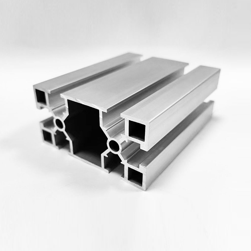 HS-8-4080GA Square-slot lett industrielt aluminiumsprofil, anodisert sølv universal aluminium