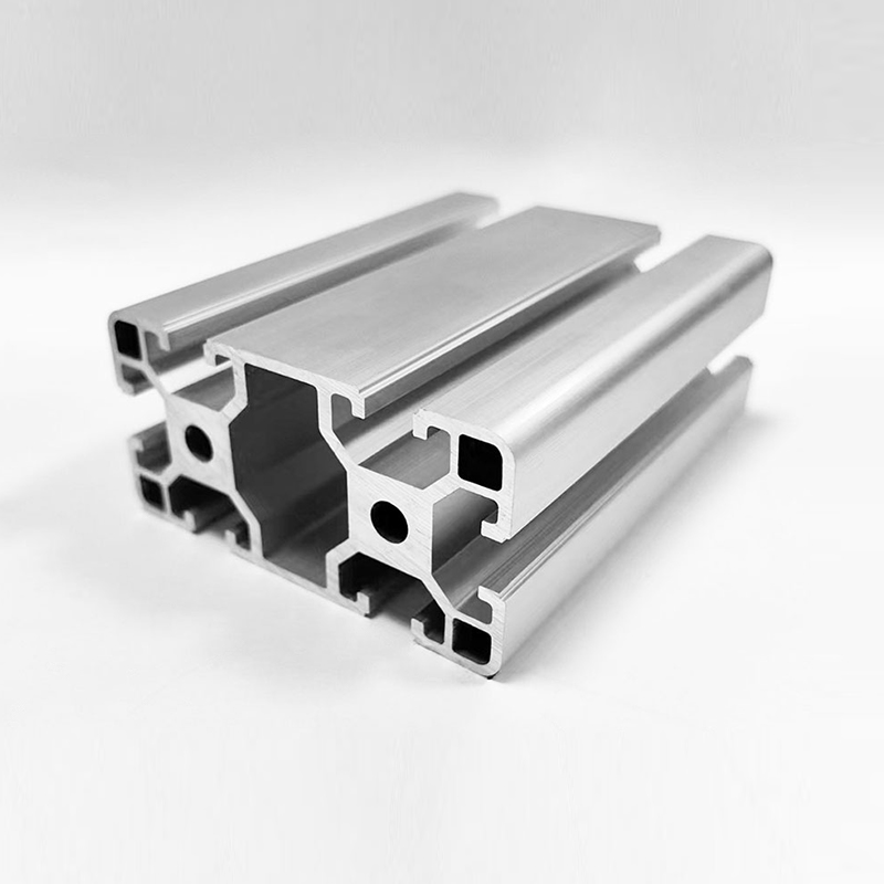 HS-8-4080B fortykket T-spor industrialuminiumsprofil, middels tung lastbærende sølv industrialuminium