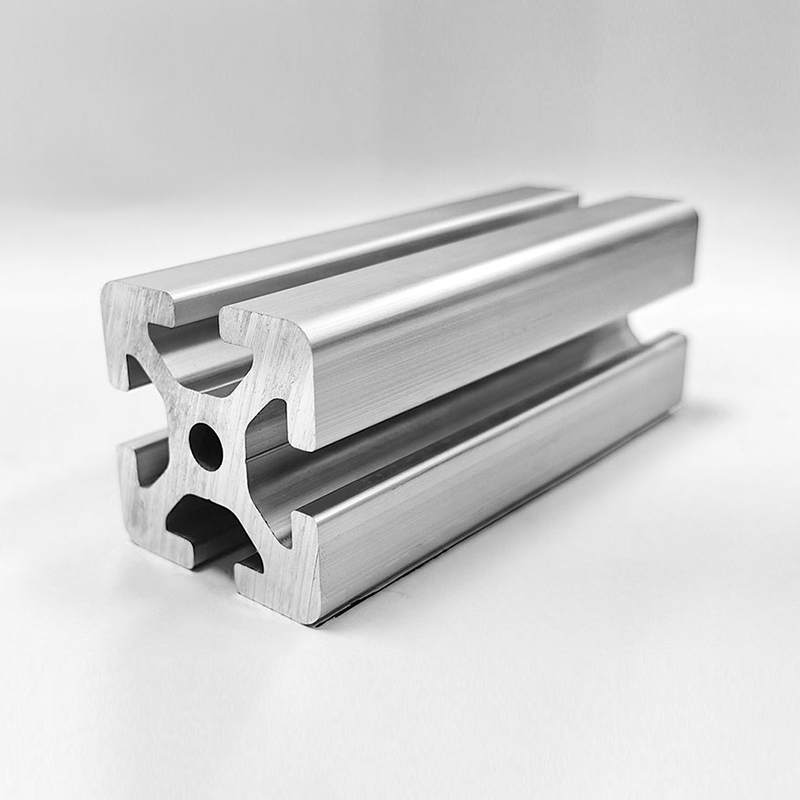 HS-8-4040W Extra-Heavy-Duty T-spor 4040 aluminiumsprofil, 4,5 mm ekstra tykk veggtykkelse, Φ6,7 hulldiameter, sølv industrialuminium