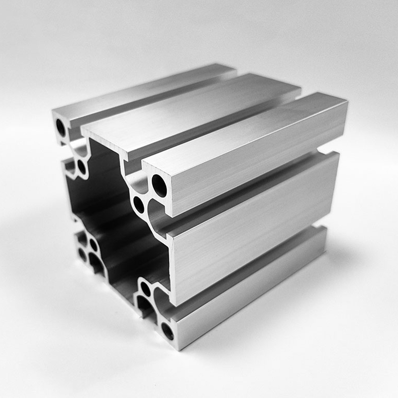 HS-8-8080GU U-spor industriell aluminiumsprofil med dype spor, 80 kvadratisk sølv høypasset aluminium