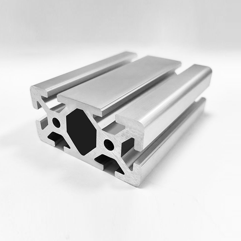 HS-8-4080W Ekstra tykk, sterk T-spor industrialuminiumsprofil, ekstra tungt bærende sølv industrialuminium