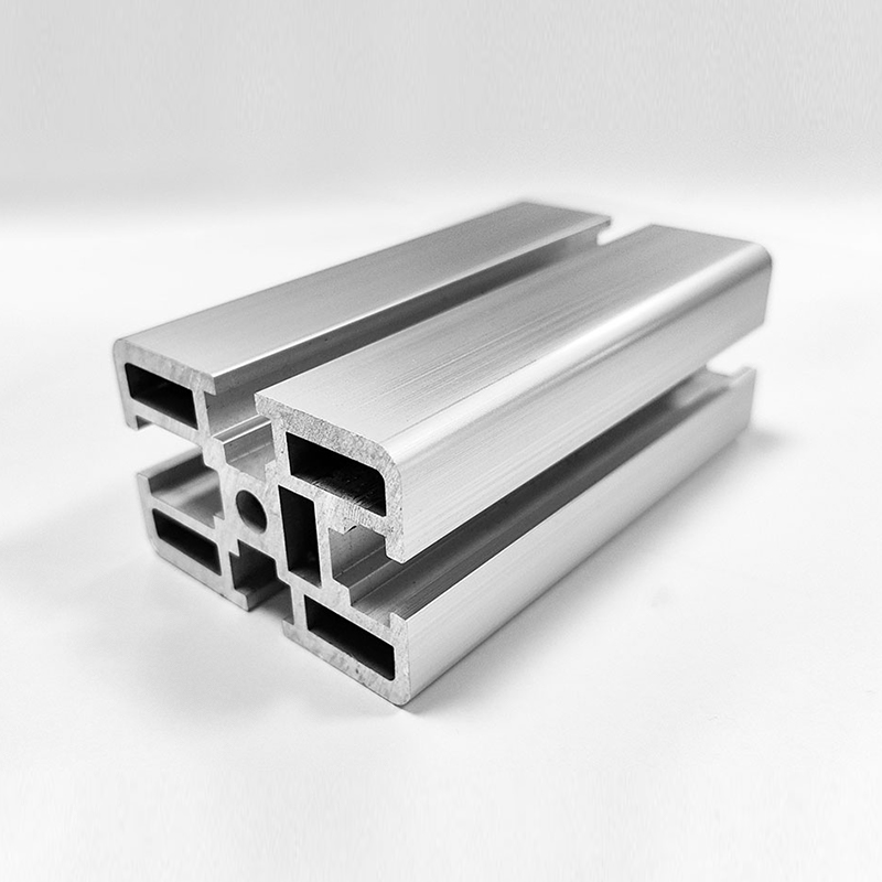 HS-8-4060G høystabilitet firkantet-spor industriell aluminiumsprofil, fortykket sølv industrialuminium