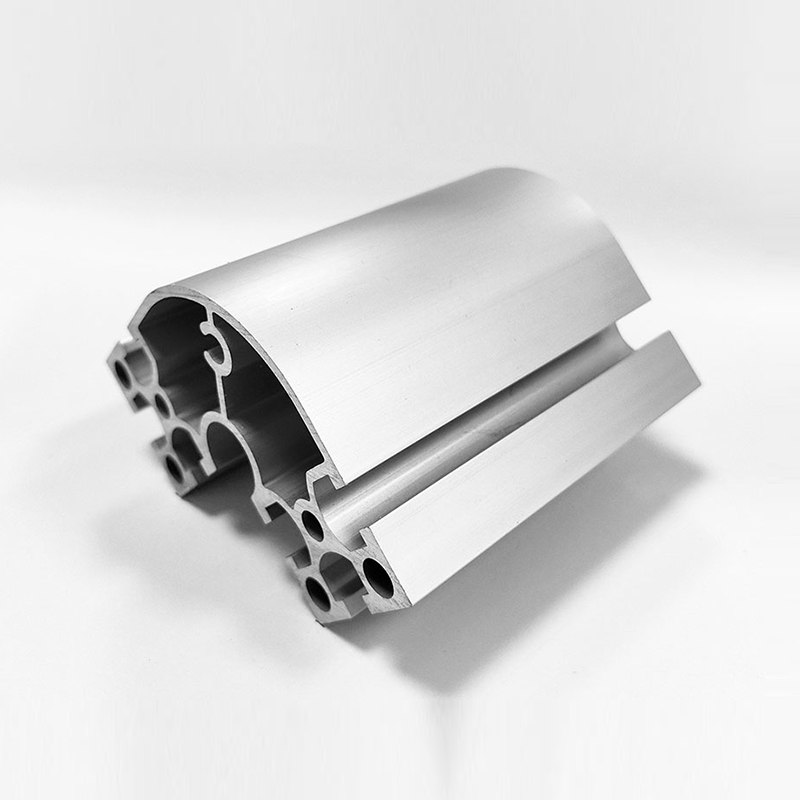 HS-8-8840GR U-spor industriell aluminiumsprofil med dyp spor, 80 kvadratisk sølv balansert aluminium