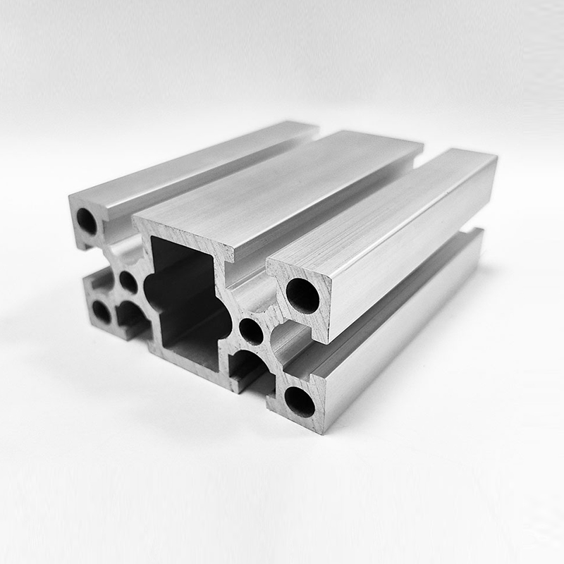 HS-8-4080G Ekstra tykk U-spor industriell aluminiumsprofil, anodisert sølv tungt bærende aluminium